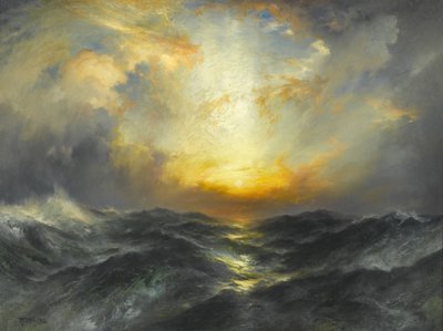Tramonto sul mare, 1906 da Thomas Moran